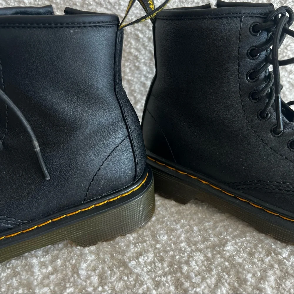 Dr Martens Kids Junior 1460 Softly T Leather Lace Up Black Combat Boots Size‎ 13